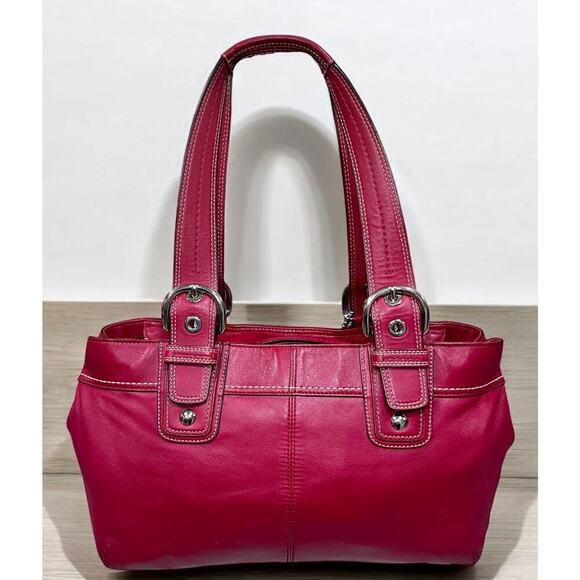 Y2K Coach F13732 Soho Pleated Leather Satchel Bag - Picture 2 of 14